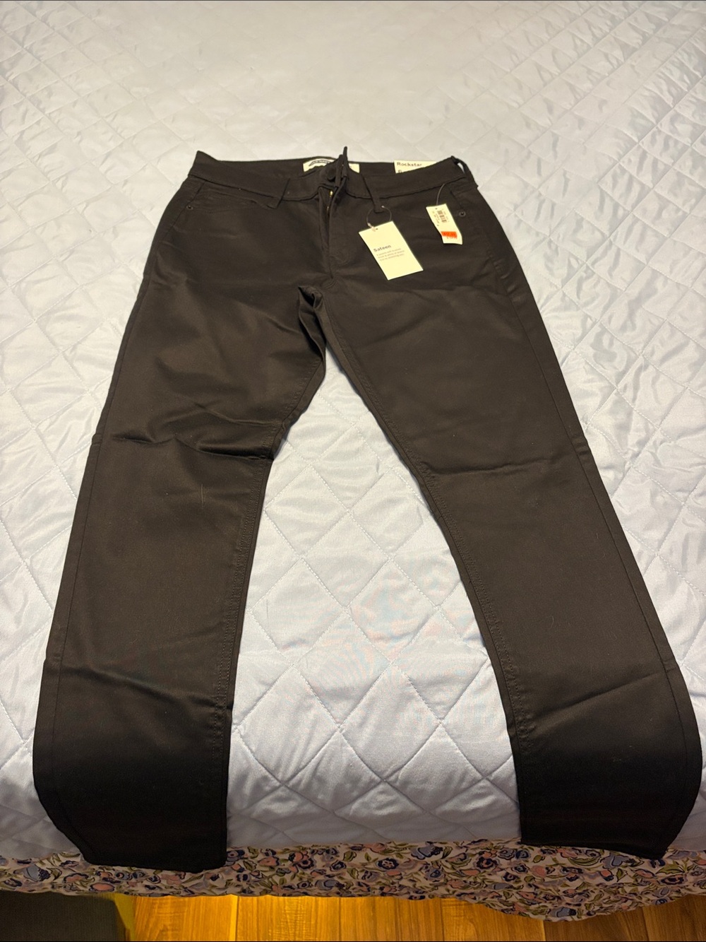 Old Navy Rockstar Sateen Black Skinny Women's Pants- 6